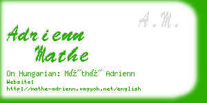 adrienn mathe business card